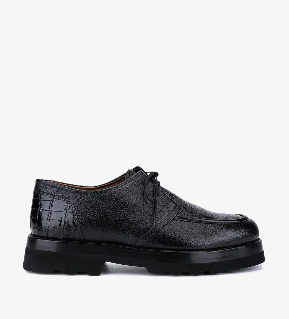 Tamer Tanca Tamer Tanca Erkek Hakiki Deri Siyah Casual Ayakkabı model görseli