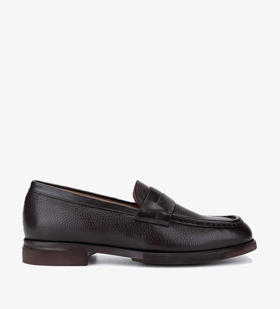 Tamer Tanca Erkek Hakiki Deri Kahverengi Loafer Ayakkabı - Görsel 1