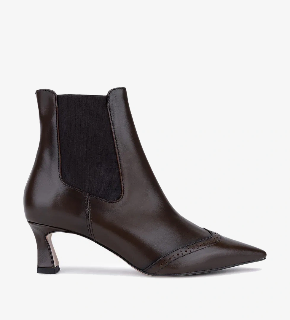 Valmenti Kadın Hakiki Deri Kahverengi Topuklu Bot - Görsel 1