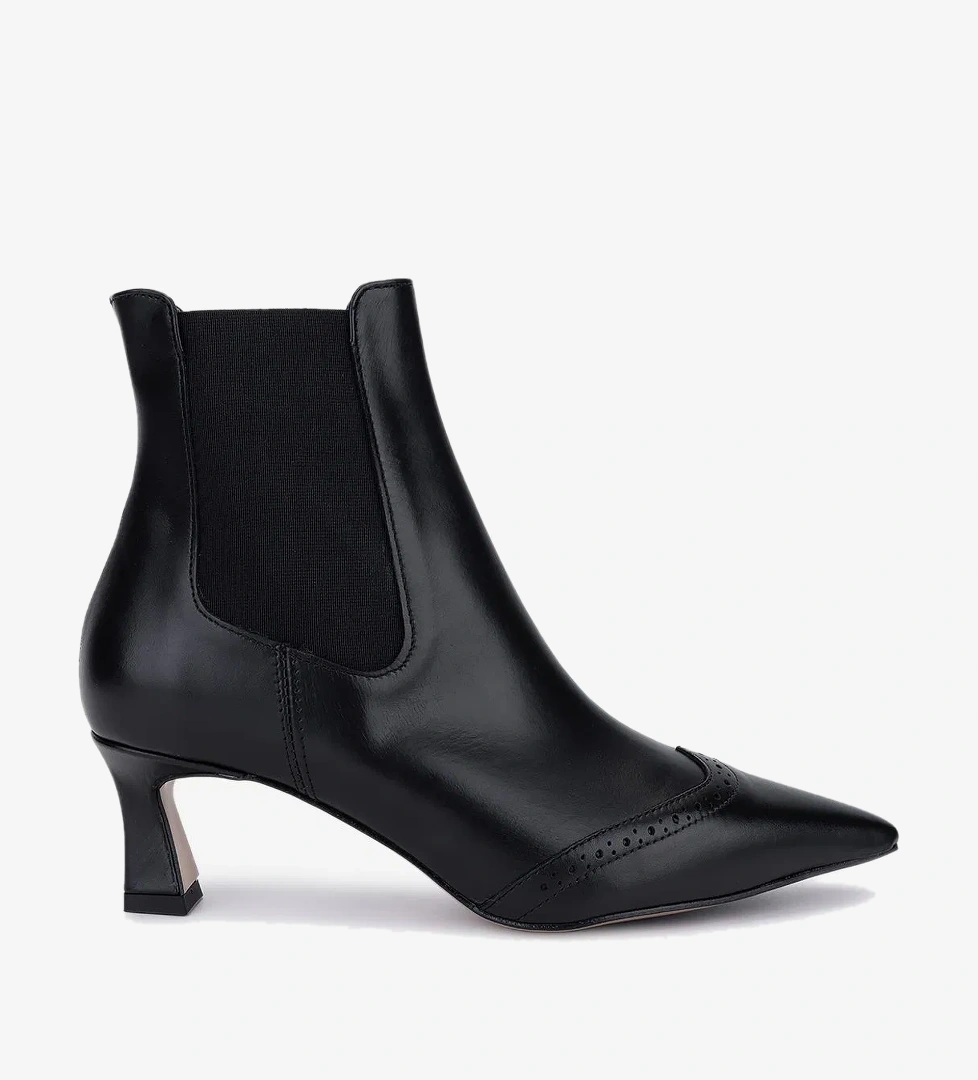 Valmenti Kadın Hakiki Deri Siyah Topuklu Bot - Görsel 1