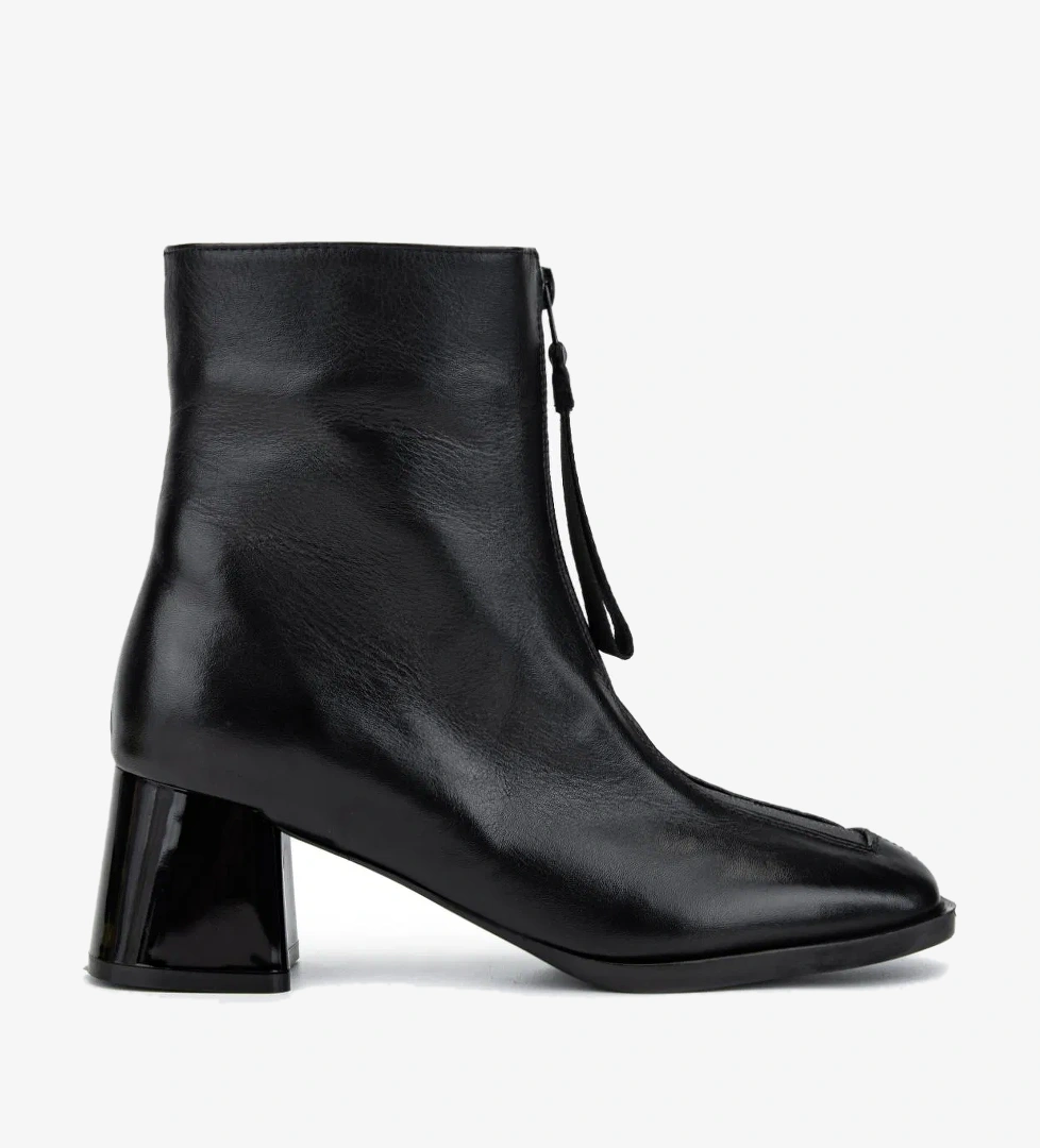 Valmenti Kadın Hakiki Deri Siyah Topuklu Bot - Görsel 1