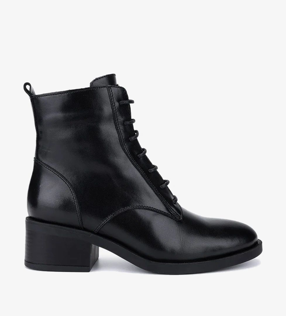 Valmenti Kadın Hakiki Deri Siyah Topuklu Bot - Görsel 1