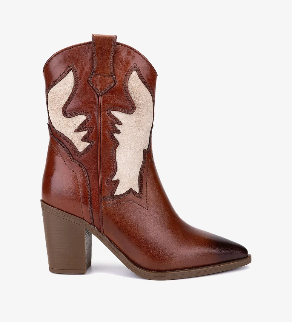 Valmenti Valmenti Kadın Hakiki Deri Taba Western Bot model görseli