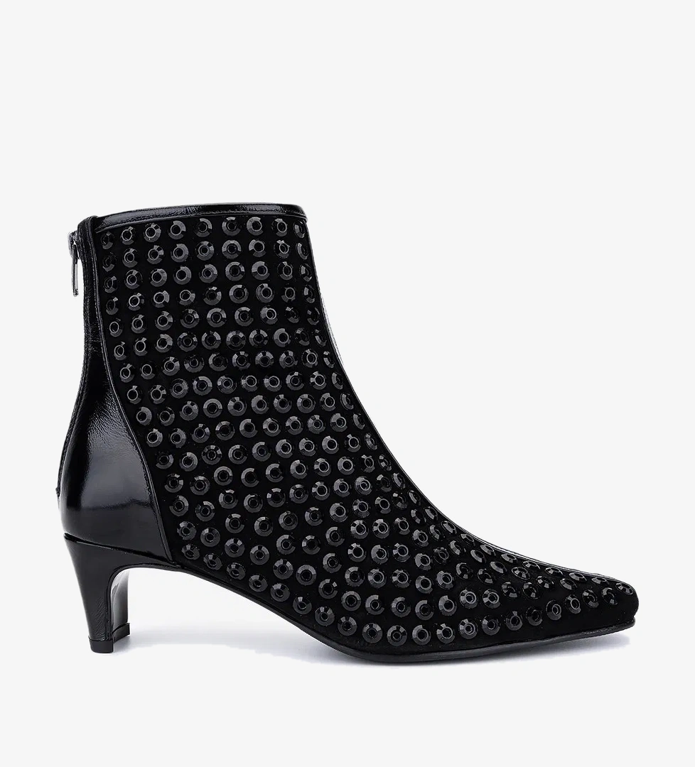 Valmenti Kadın Hakiki Deri Siyah Topuklu Bot - Görsel 1