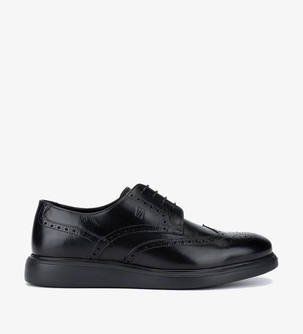 Valmenti Valmenti Erkek Hakiki Deri Siyah Casual Ayakkabı model görseli