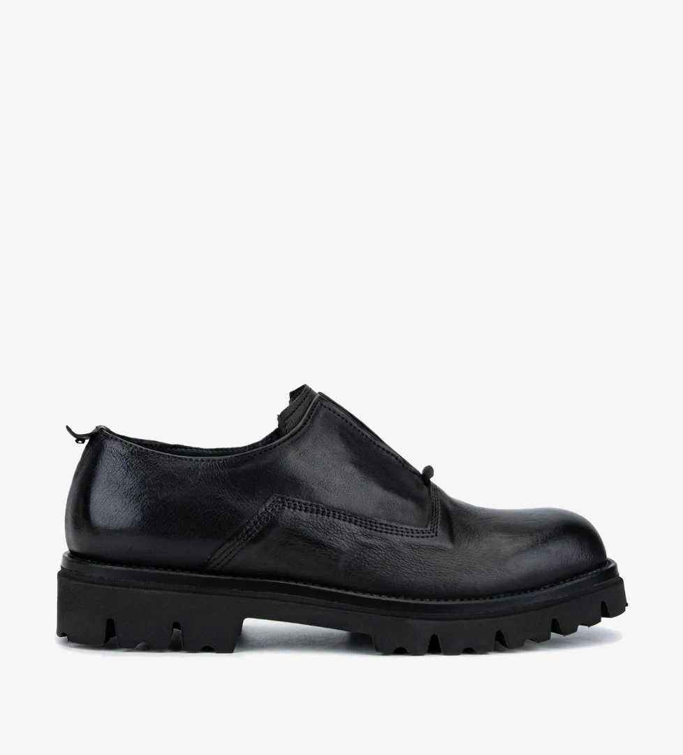 Valmenti Erkek Hakiki Deri Siyah Casual Ayakkabı - Görsel 1