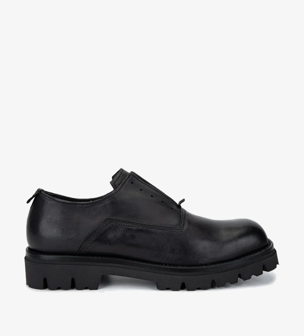 Valmenti Erkek Hakiki Deri Siyah Casual Ayakkabı - Görsel 1