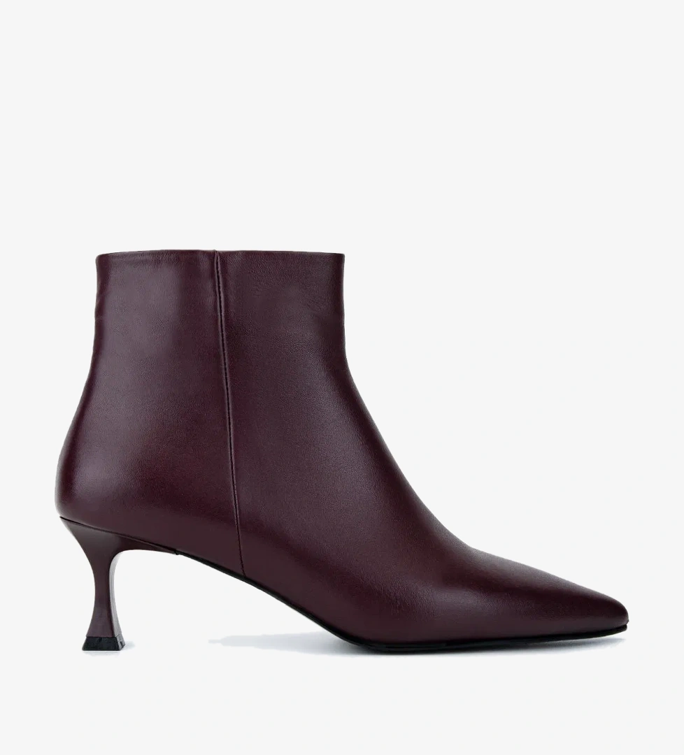Valmenti Valmenti Kadın Hakiki Deri Bordo Topuklu Bot model görseli