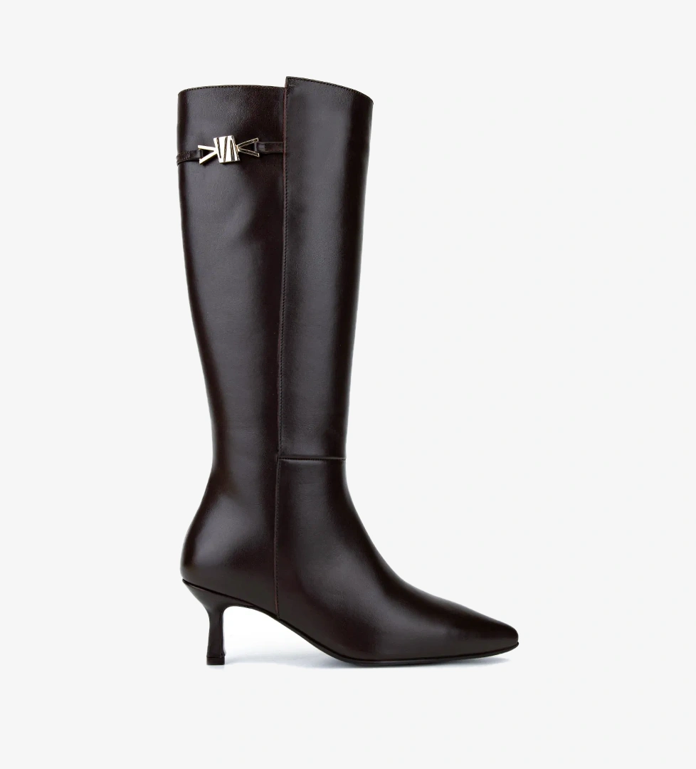 Valmenti Kadın Hakiki Deri Kahverengi Klasik Çizme - Görsel 1