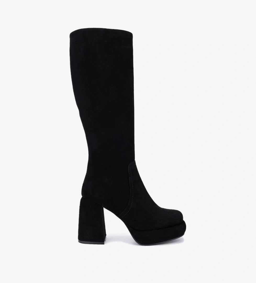 Valmenti Valmenti Kadın Hakiki Deri Siyah Topuklu Çizme model görseli