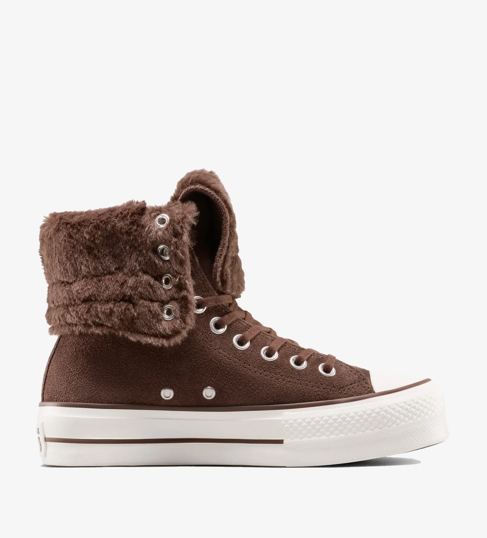 Converse Chuck Taylor All Star Fold Over Lift Kadın Kahverengi Sneaker - Görsel 1