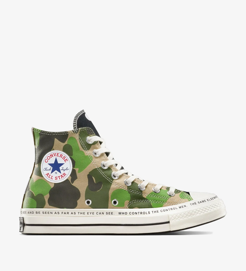 Converse x Brain Dead Chuck 70 Unisex Krem Sneaker - Görsel 1