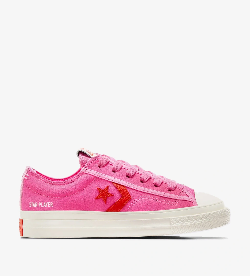 Converse Star Player 76 Unisex Pembe Süet Sneaker - Görsel 1