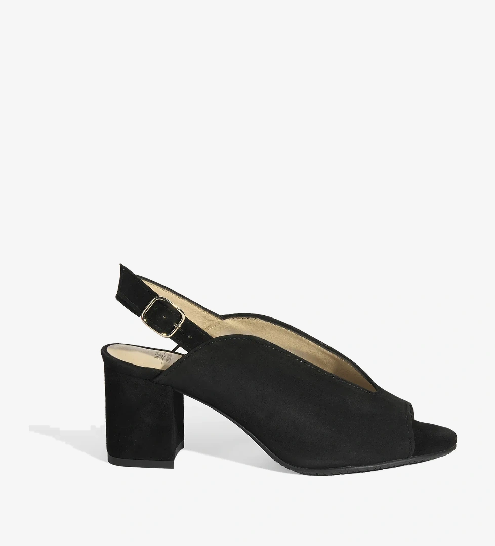 Kadın Siyah DesaComfort Toka Detaylı Slingback Topuklu Günlük Ayakkabı