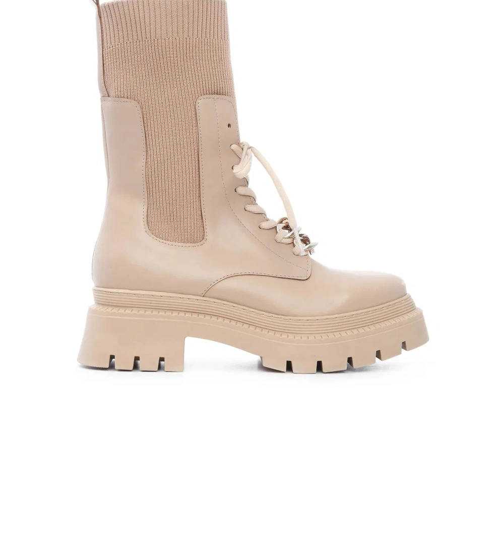 Tamer Tanca Kadın Tekstil &amp; Vegan Bej Günlük Bot - Görsel 1