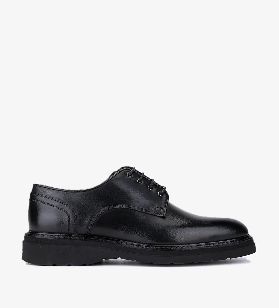 Tamer Tanca Tamer Tanca Erkek Hakiki Deri Siyah Casual Ayakkabı model görseli