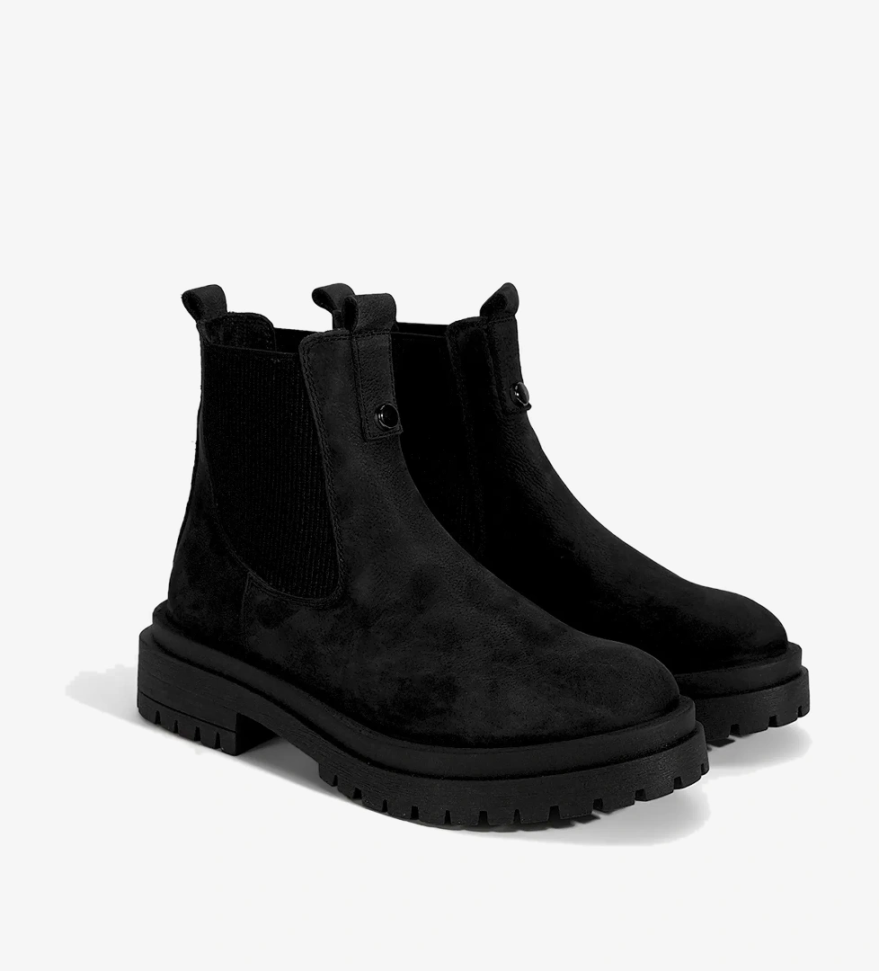 Desa Kadın Kahve Siyah Nubuk Deri Chelsea Bot model görseli