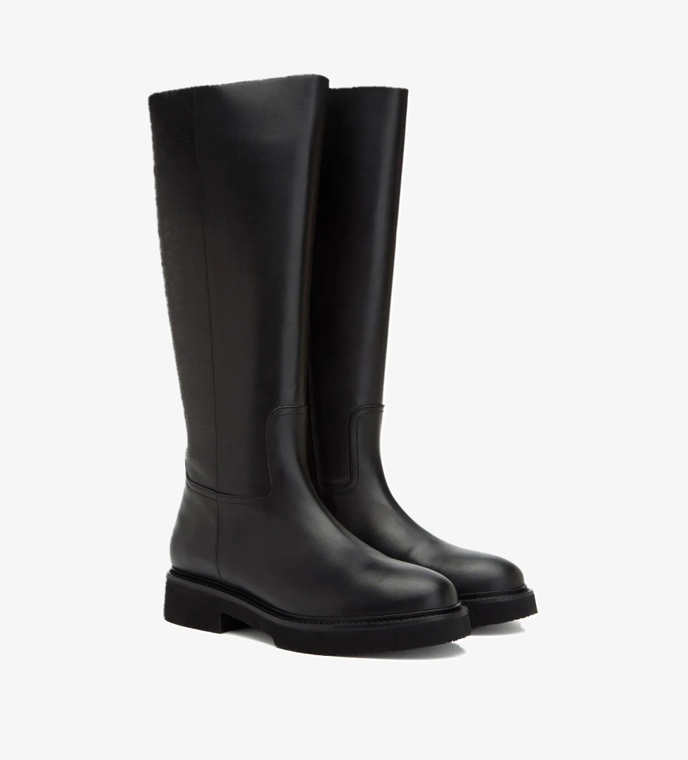 George Hogg George Hogg Kadın Siyah Baskılı Deri Çizme model görseli