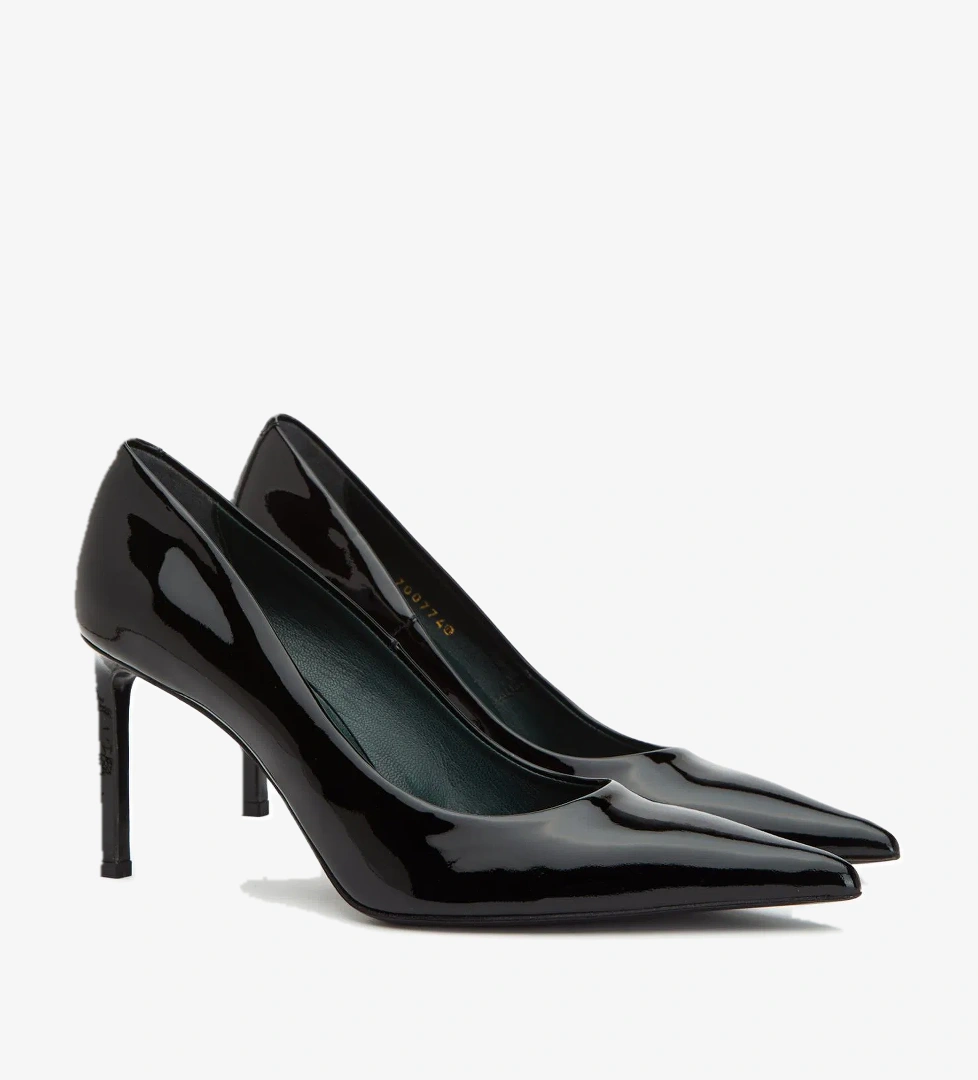 George Hogg George Hogg Kadın Siyah Rugan Deri Topuklu Ayakkabı model görseli