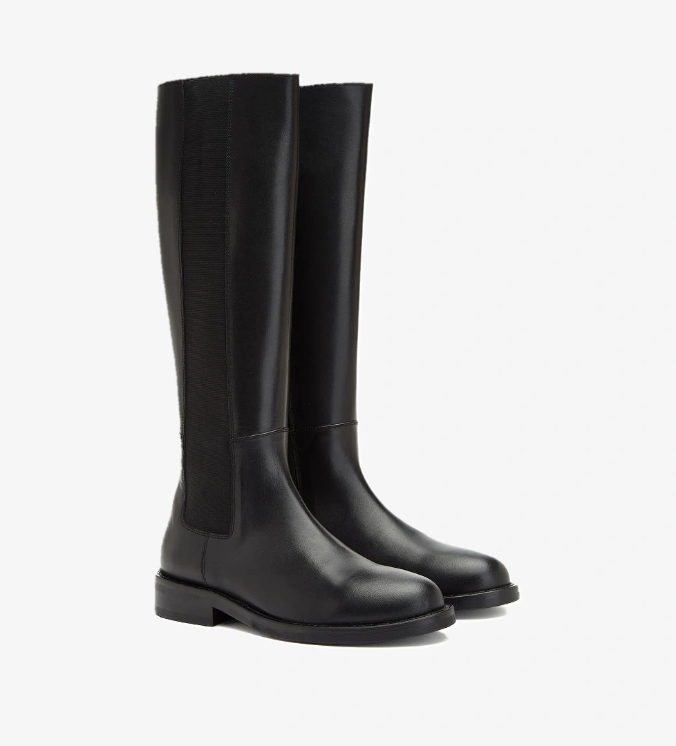 George Hogg George Hogg Kadın Siyah Fermuarlı Deri Çizme model görseli