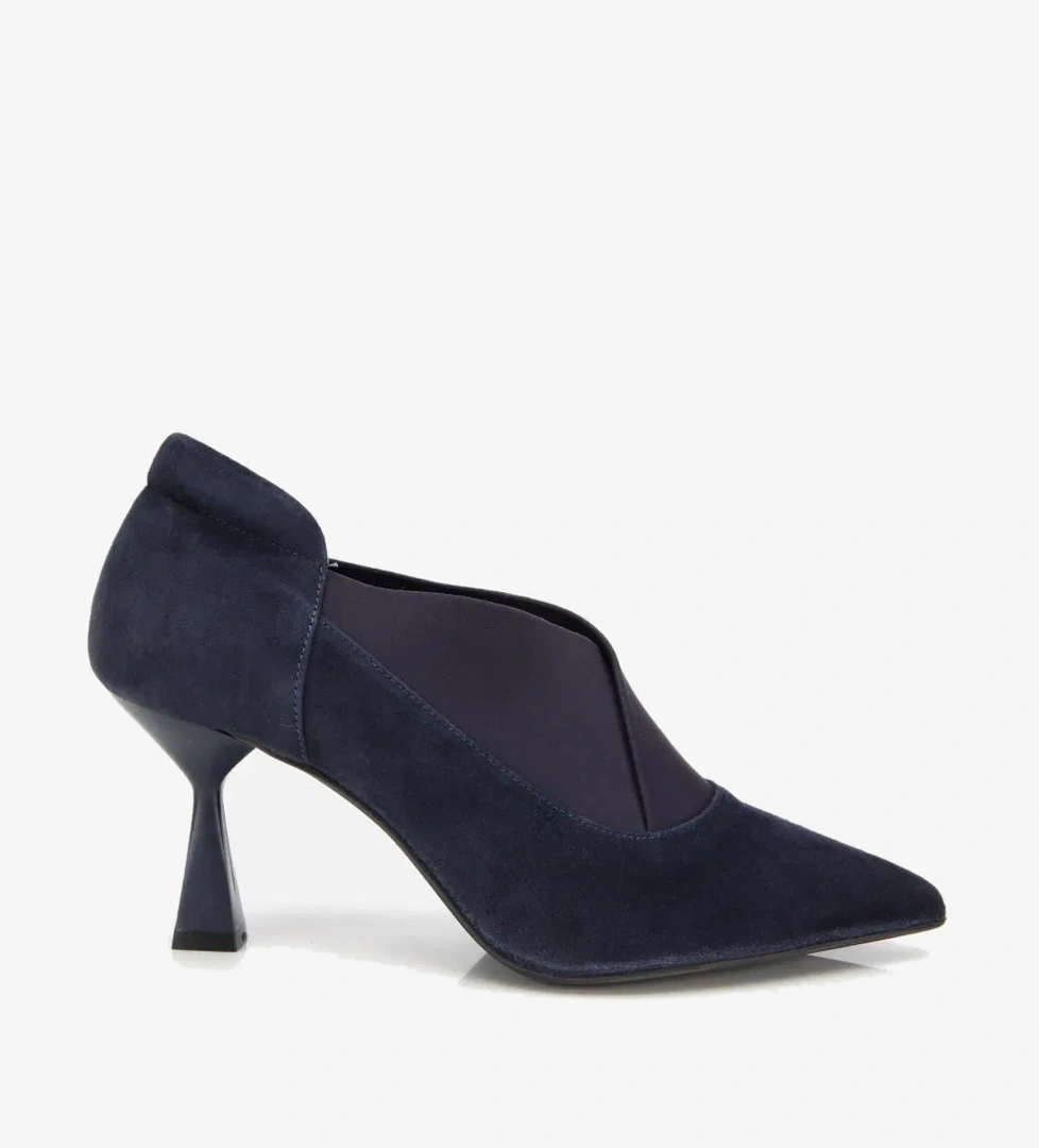 Hotiç Kadın Süet Deri Lacivert Streç Detaylı İnce Topuklu Stiletto model görseli