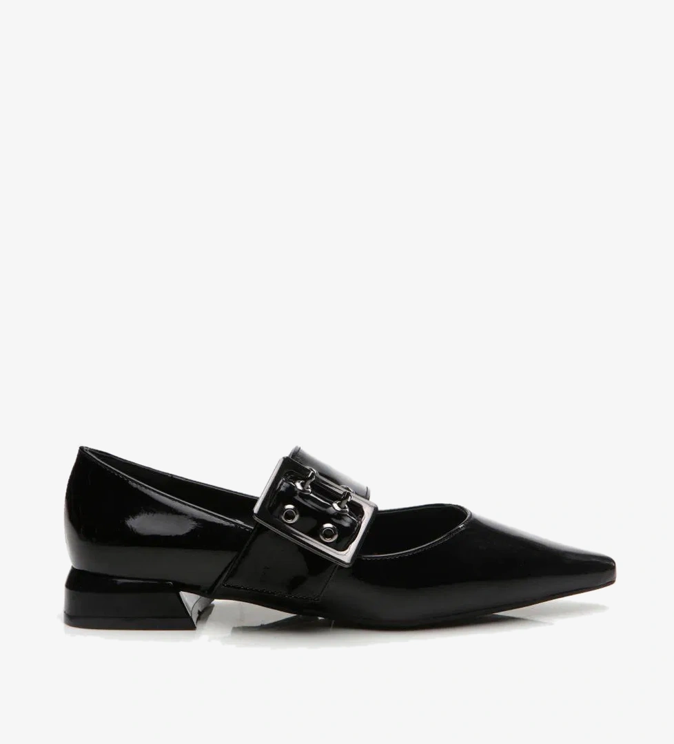 Kadın Mary Jane Siyah Kadın Babet - Görsel 1