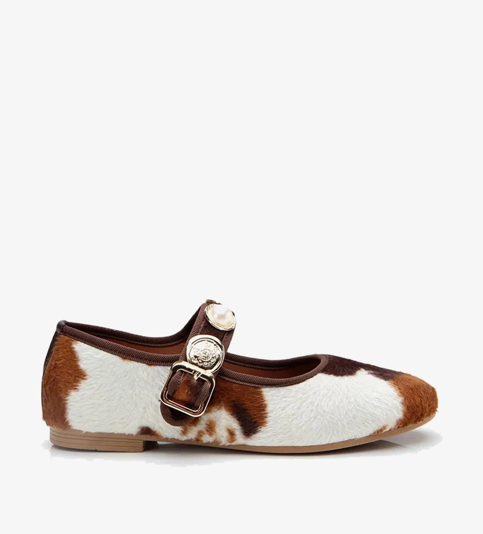 Kadın Peluş Bej Taşlı Kadın Babet - Görsel 1