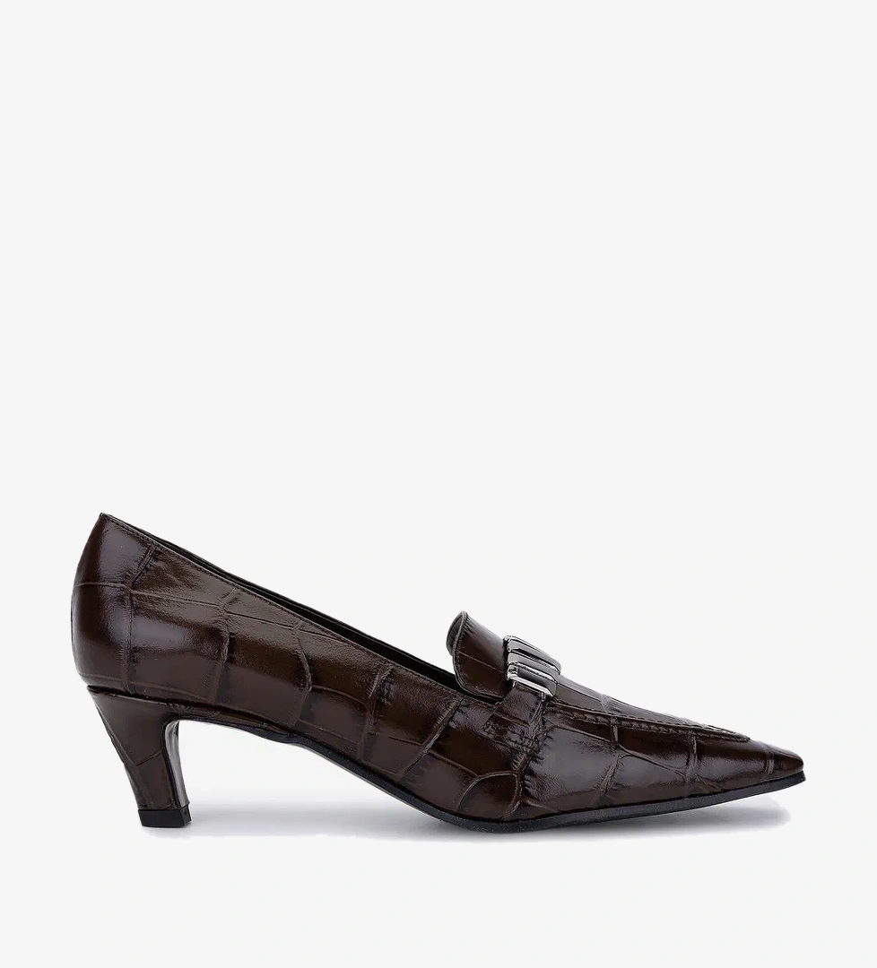 Valmenti Valmenti Kadın Hakiki Deri Kahverengi Topuklu Ayakkabı model görseli