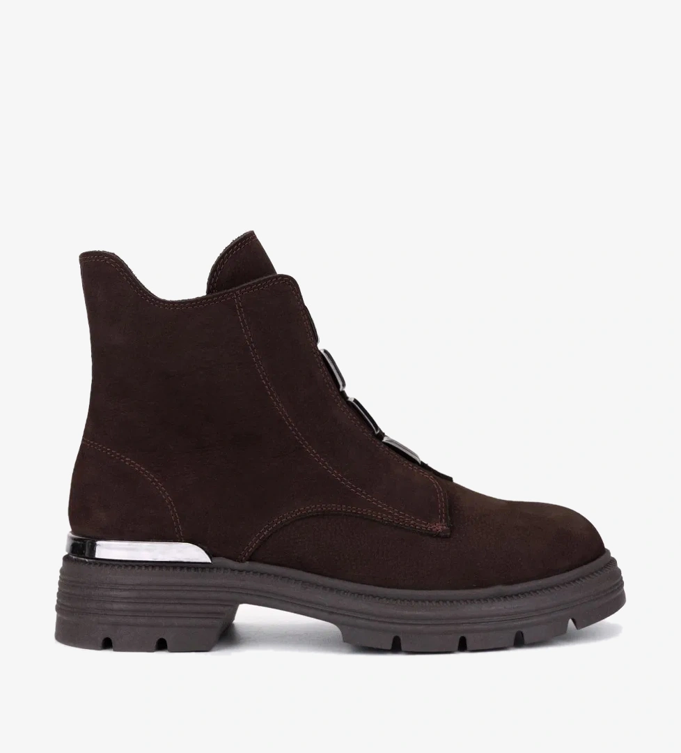 Valmenti Valmenti Kadın Hakiki Deri Kahverengi Nubuk Casual Bot model görseli