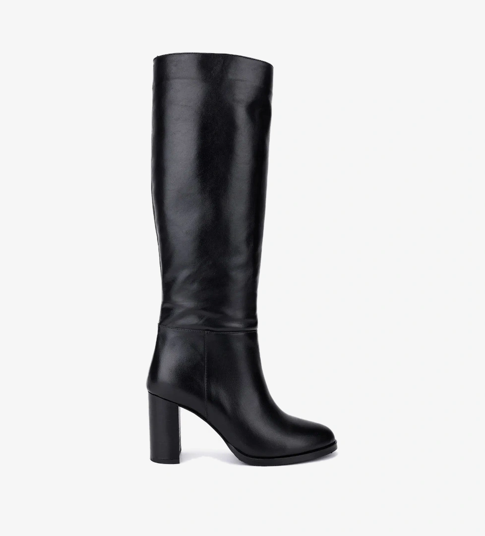 Valmenti Valmenti Kadın Hakiki Deri Siyah Topuklu Çizme model görseli