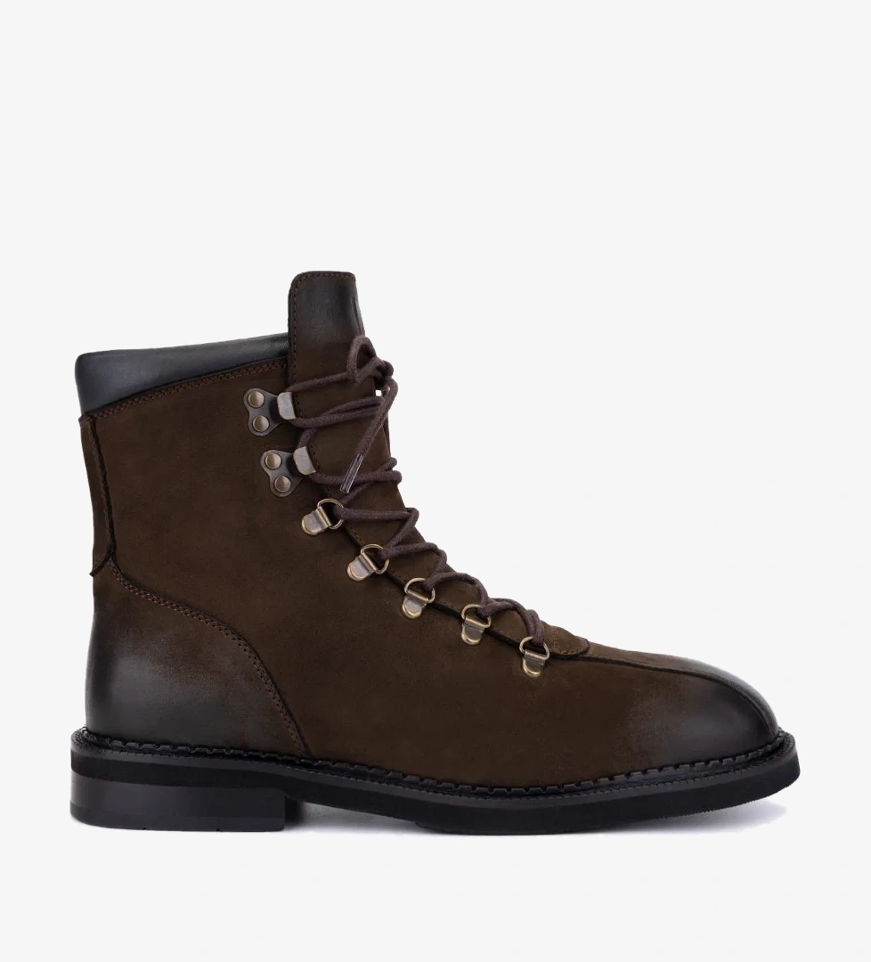 Valmenti Valmenti Erkek Hakiki Deri Kahverengi Düz Bot model görseli