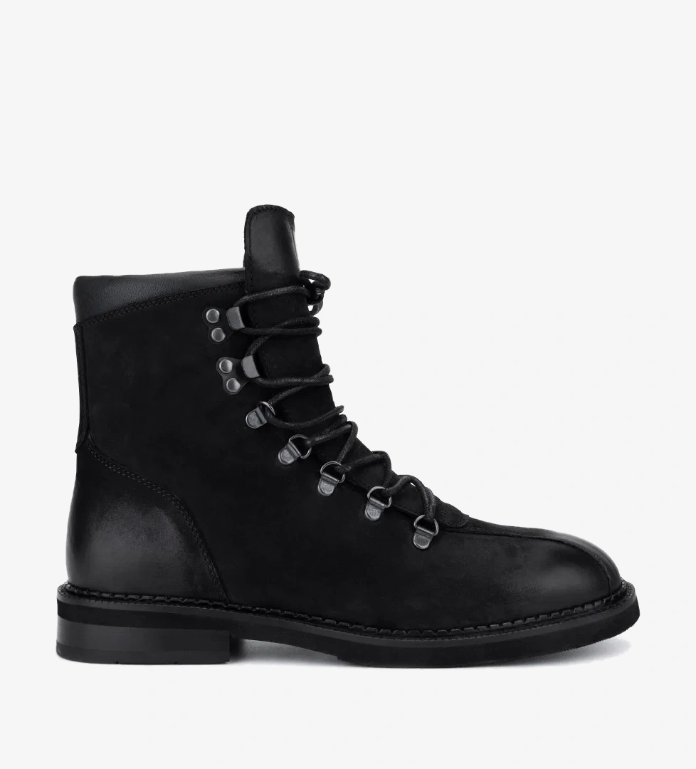 Valmenti Valmenti Erkek Hakiki Deri Siyah Düz Bot model görseli