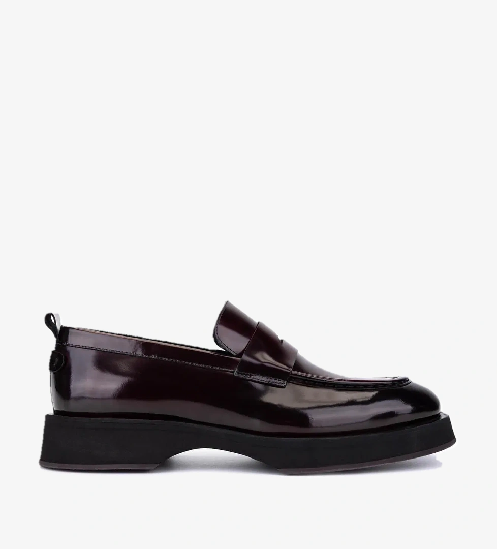 Tamer Tanca Erkek Hakiki Deri Bordo Loafer Ayakkabı - Görsel 1