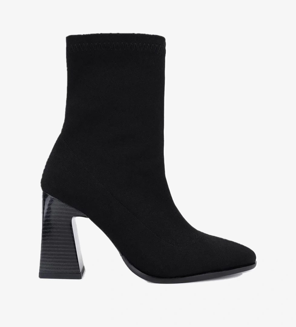 Tamer Tanca Kadın Hakiki Deri Siyah Topuklu Bot - Görsel 1