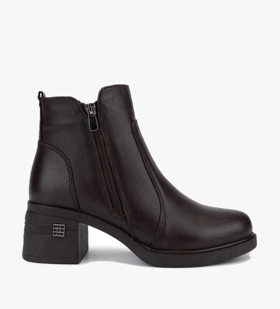 Tamer Tanca Tamer Tanca Kadın Hakiki Deri Kahverengi Topuklu Bot model görseli