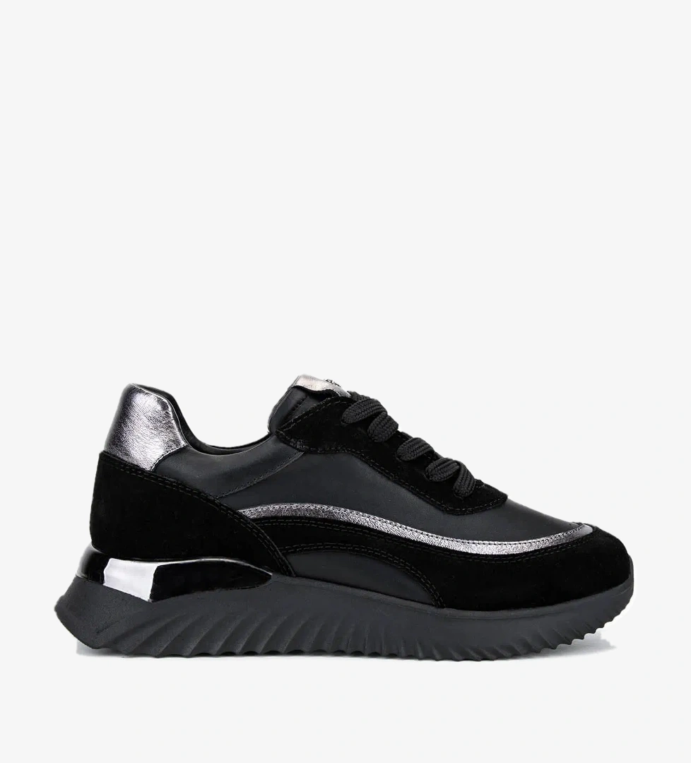 Tamer Tanca Tamer Tanca Kadın Hakiki Deri Siyah Sneakers &amp; Spor Ayakkabı model görseli