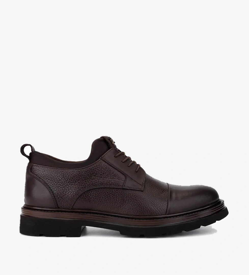 Tamer Tanca Erkek Hakiki Deri Kahverengi Casual Ayakkabı - Görsel 1