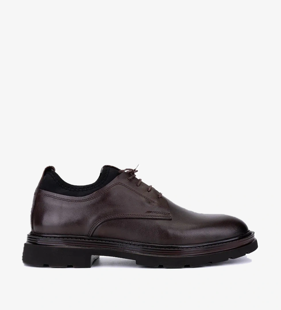 Tamer Tanca Erkek Hakiki Deri Kahverengi Casual Ayakkabı - Görsel 1