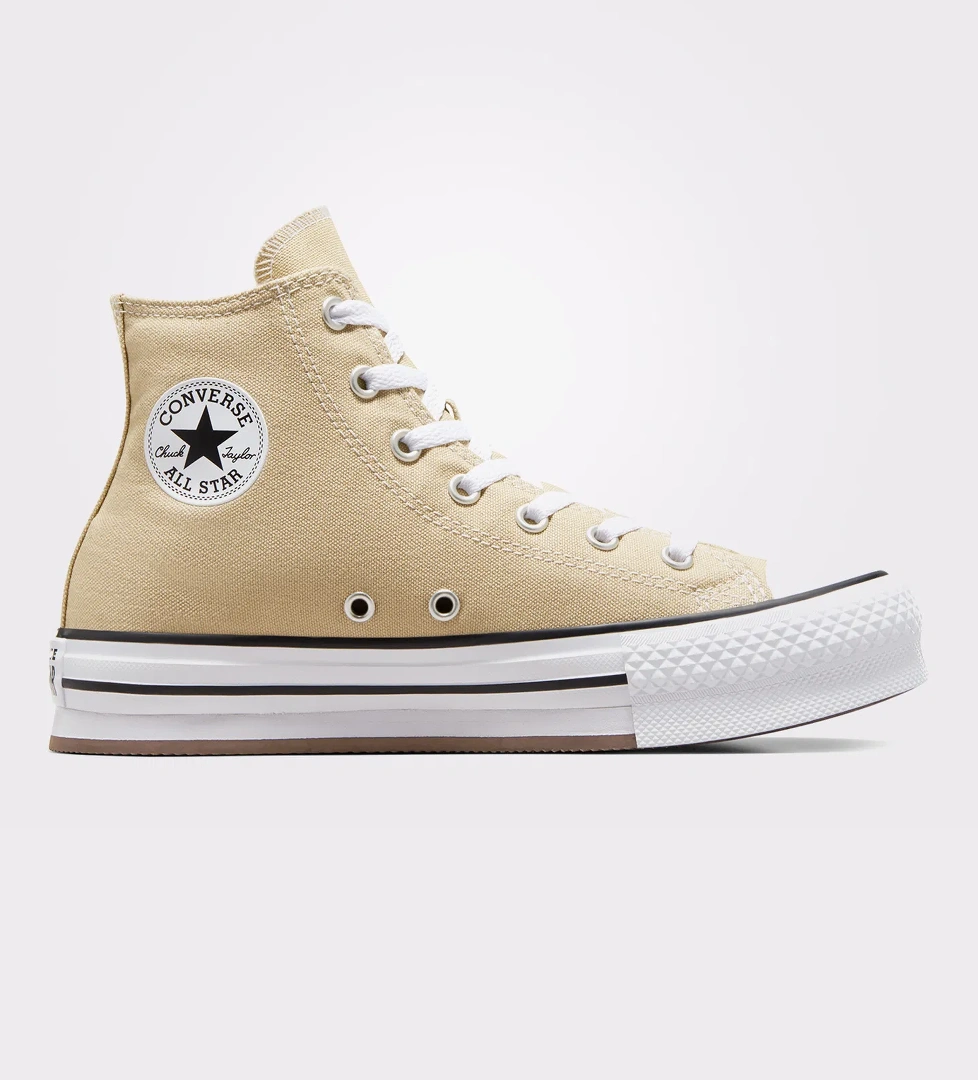 Converse Chuck Taylor All Star Lift Genç Bej Platform Sneaker - Görsel 1