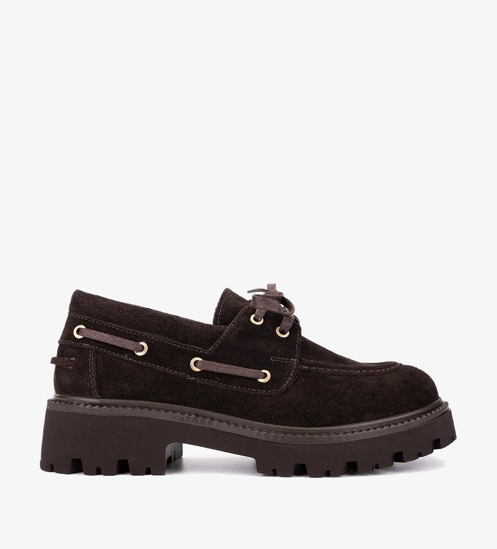 Valmenti Kadın Hakiki Deri Kahverengi Süet Casual Ayakkabı - Görsel 1