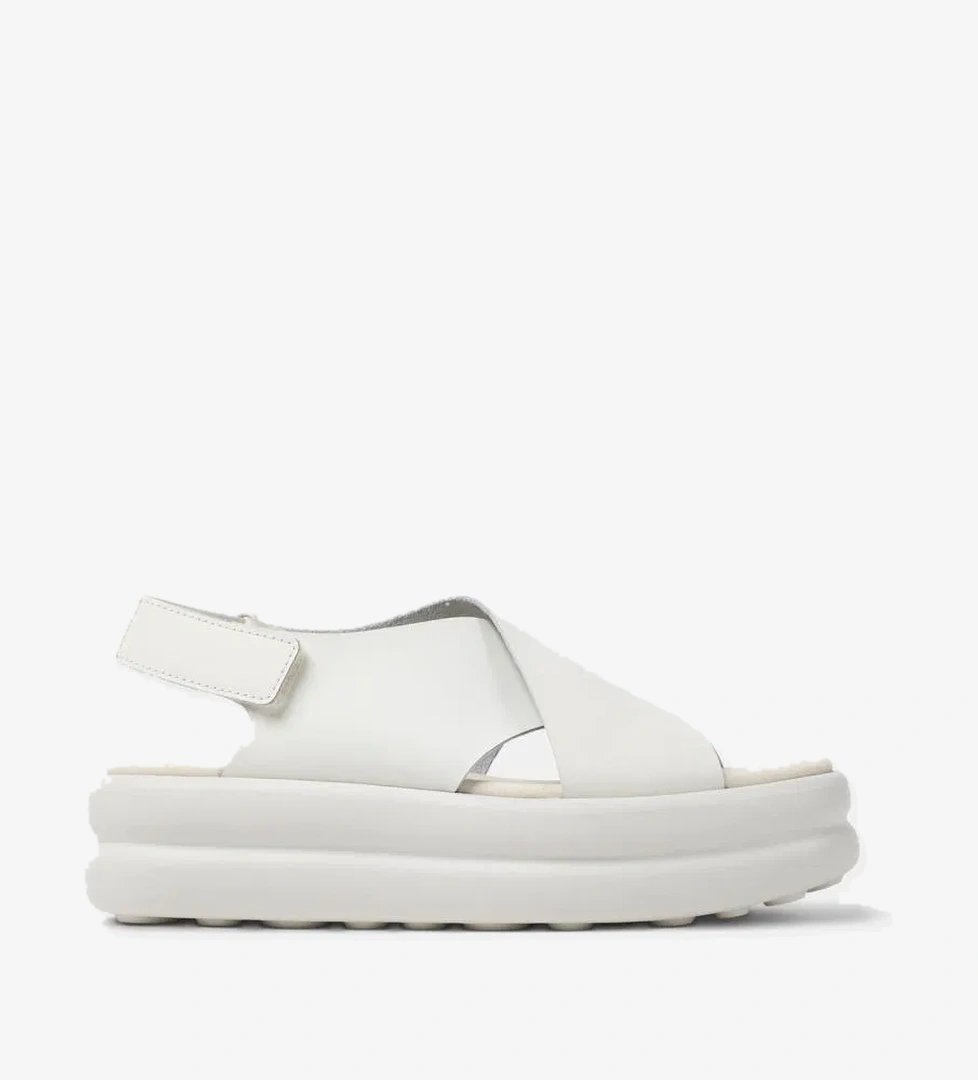 Camper Kadın Camper Beyaz Pel K201727-002 Sandalet & Terlik | FashFed Beyaz - 1. görsel