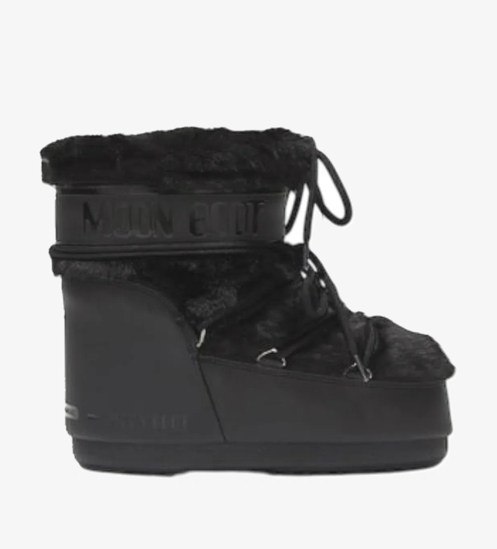 Moon Boot Moon Boot 80d1409390-n001 Moon Boot Icon Low Faux Fur Kadın Siyah Kar Botu | FashFed Siyah - 1. görsel