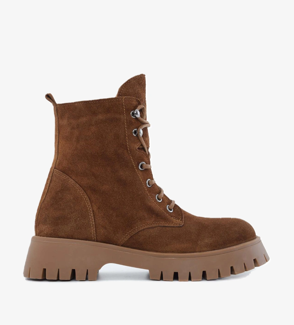 Tamer Tanca Tamer Tanca Kadın Hakiki Deri Taba Süet POSTAL Bot | FashFed Taba - 1. görsel