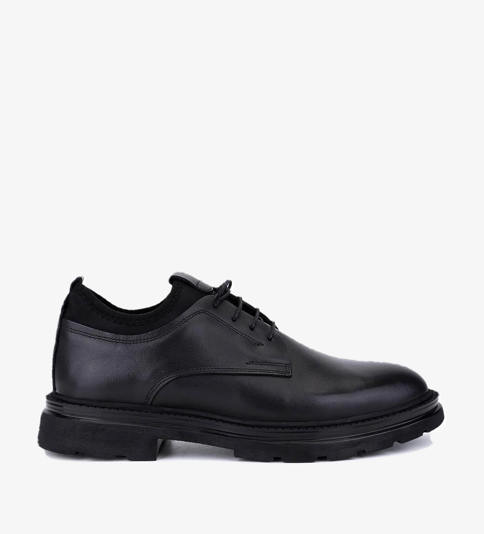 Tamer Tanca Tamer Tanca Erkek Hakiki Deri Siyah Casual Ayakkabı | FashFed Siyah - 1. görsel