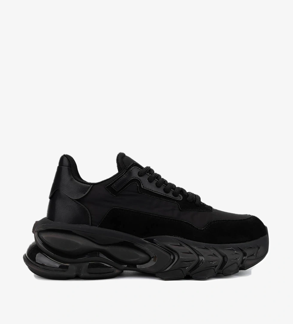 Tamer Tanca Tamer Tanca Kadın Suni Deri Siyah Sneakers &amp; Spor Ayakkabı | FashFed Siyah - 1. görsel