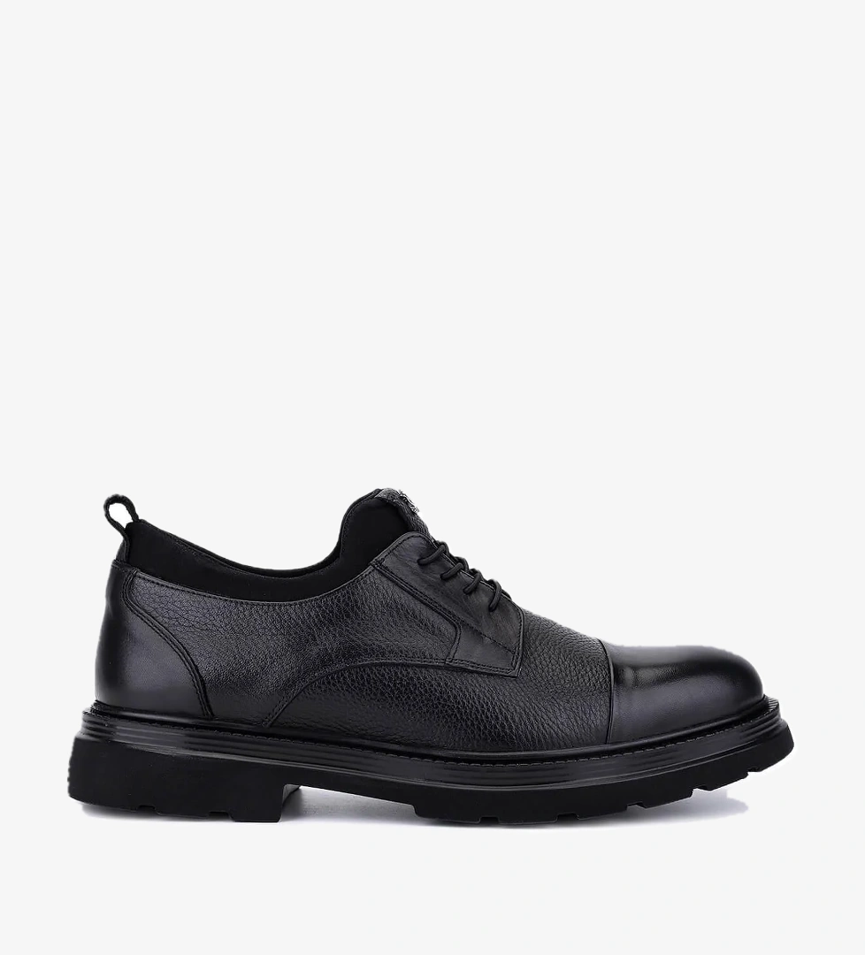 Tamer Tanca Tamer Tanca Erkek Hakiki Deri Siyah Casual Ayakkabı | FashFed Siyah - 1. görsel