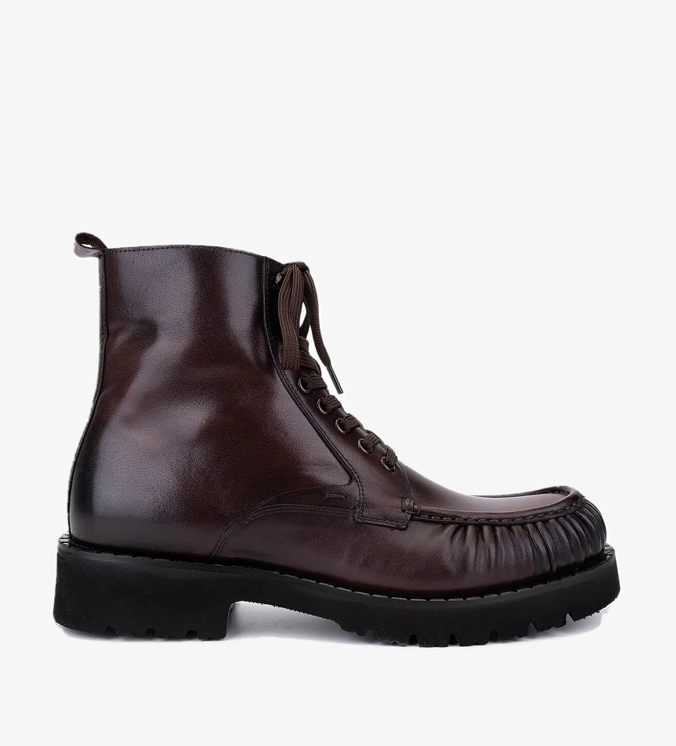 Tamer Tanca Tamer Tanca Erkek Hakiki Deri Kahverengi Casual Bot | FashFed Kahverengi - 1. görsel