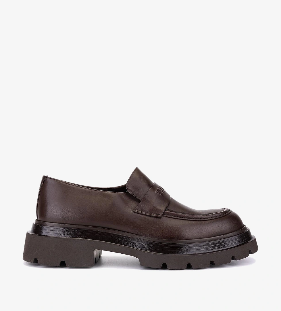 Valmenti Valmenti Erkek Hakiki Deri Kahverengi Loafer Ayakkabı Casual Ayakkabı | FashFed Kahverengi - 1. görsel