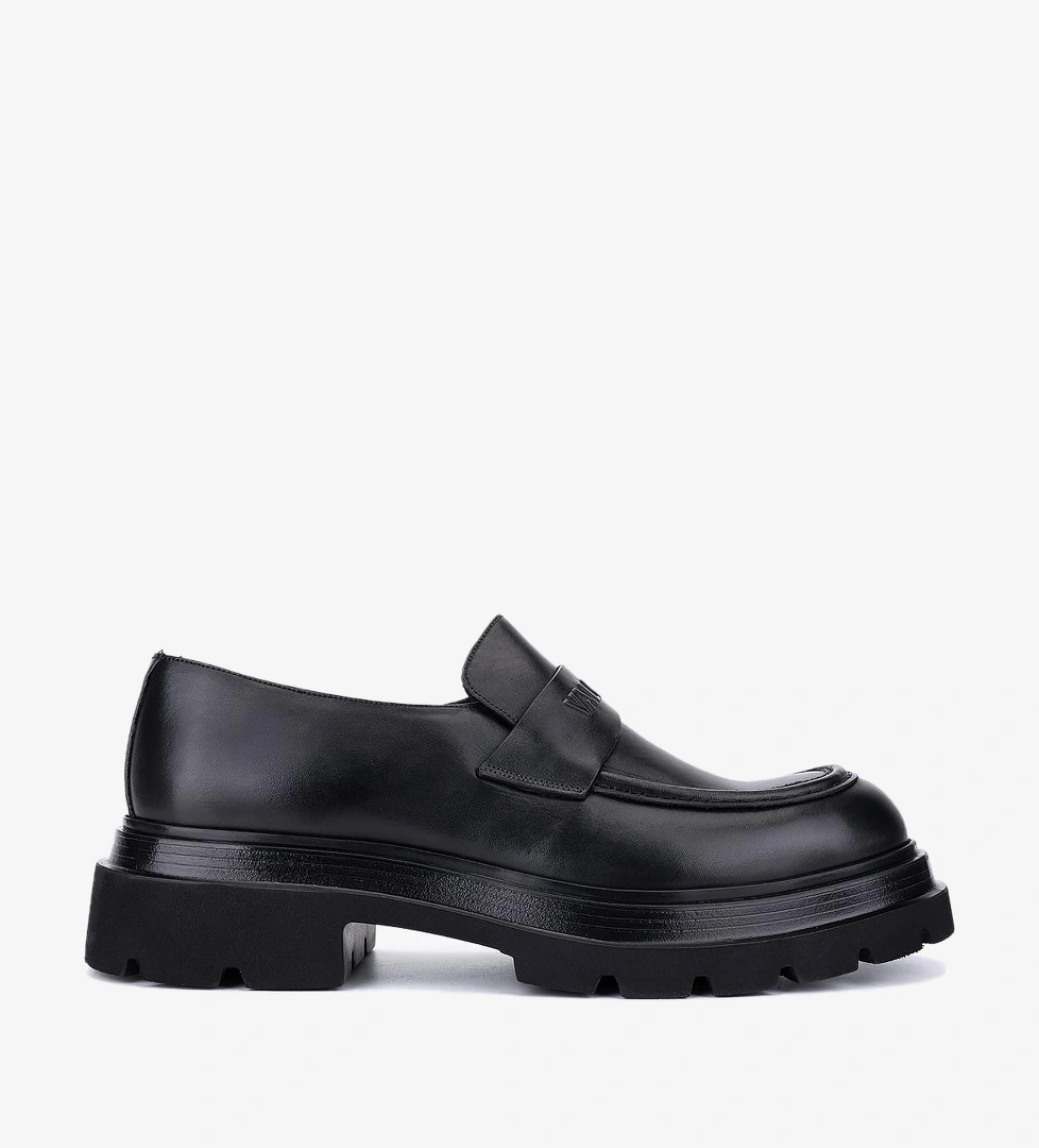 Valmenti Valmenti Erkek Hakiki Deri Siyah Loafer Ayakkabı Casual Ayakkabı | FashFed Siyah - 1. görsel