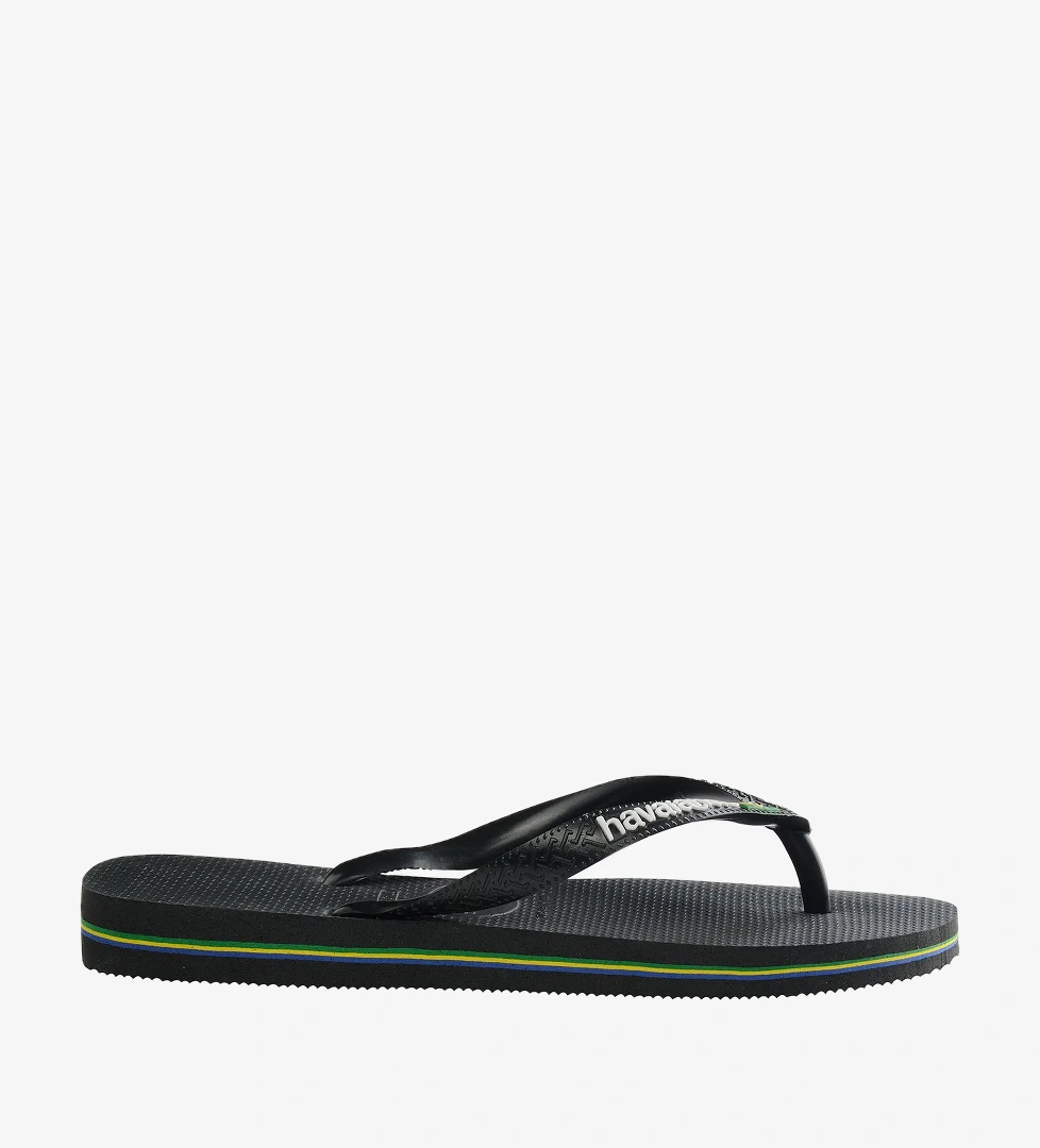 Havaianas Brasil Logo Erkek Siyah Terlik - Görsel 1